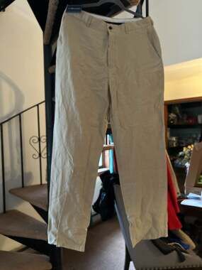 NWT Polo Ralph Lauren Men's Linen Silk Blend Khaki Chino Pants 34x32